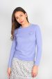 JU Smiley Long Sleeve Sweater in Lavandula For Sale