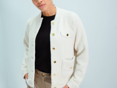 EA Wew lurex cardi in off white Online