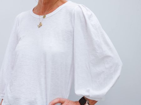 V Joanna top in white Cheap