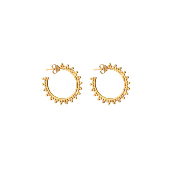 I AM JAI 1650A Small hoop ball earring in gold For Cheap