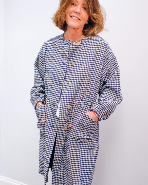 BR Harvey coat in blue check Online