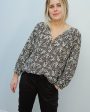 V Briana printed blouse in crocus Online Hot Sale