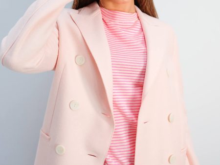 HWL Pressed wool blazer in pastel pink For Sale