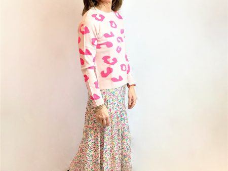 JU Mega Leopard Crew in Neon Pink Online Hot Sale