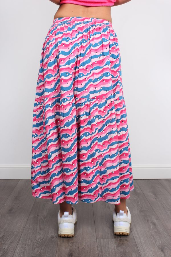 PPL Lea Skirt in Squiggle Star 01 in Pink & Blue For Cheap