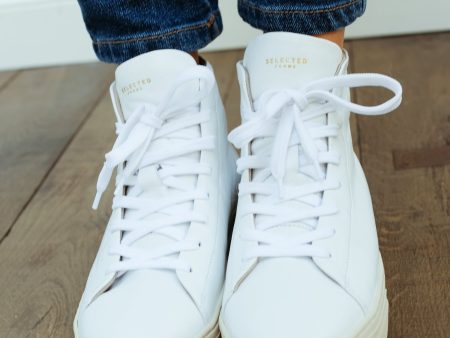 SLF Hailey hightop trainer in white For Cheap