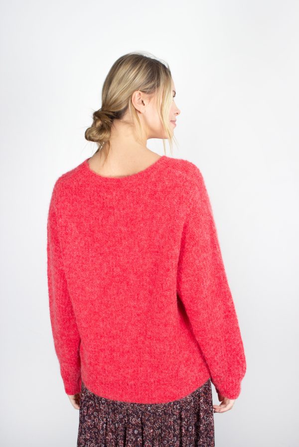 AV East 18 Sweater in Fraise Chine Online Hot Sale