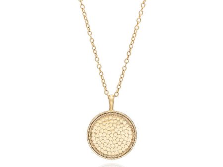 AB 0001P Large circle necklace in gold on Sale