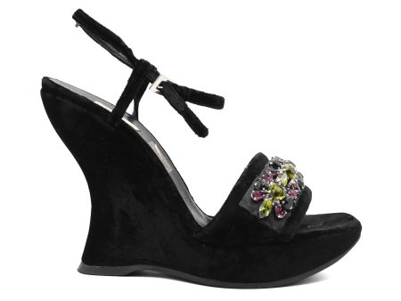 Prada Velvet Wedges - Women s 37 on Sale