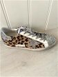 GG Superstar 102 in Leopard with Glitter Star and Heel For Discount