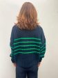 M Tupper Striped Knit in Indigo For Discount