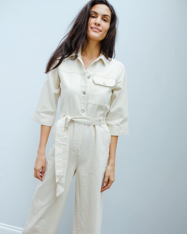 SLF Helena white denim jumpsuit Online