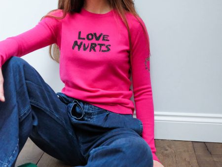 BF Love Hurts knit in fuchsia For Discount