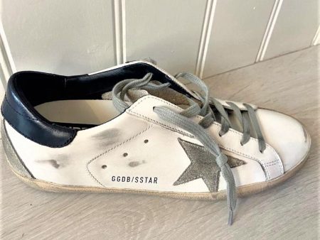 GG Superstar 102 in White with Ice Star and Blue Heel Online Sale