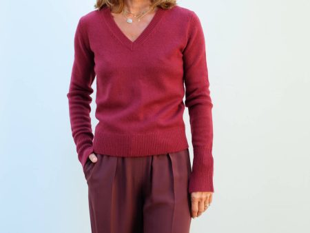 JOSEPH LS pure cashmere in plum Supply