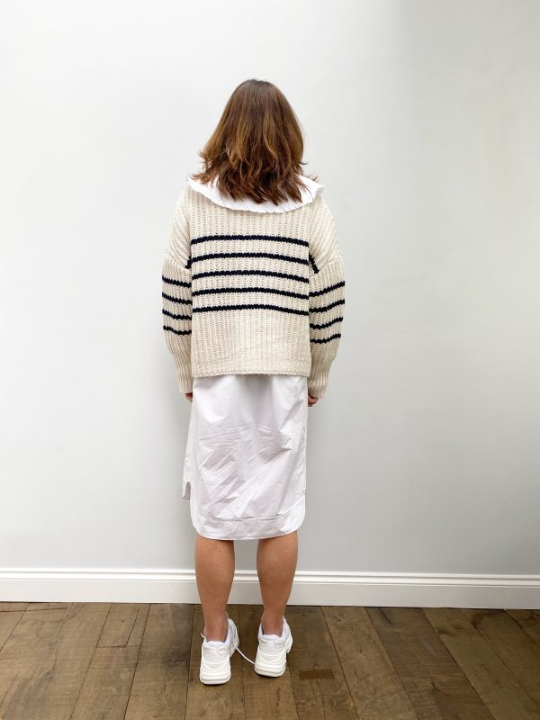 M Tupper Striped Knit in Nature on Sale