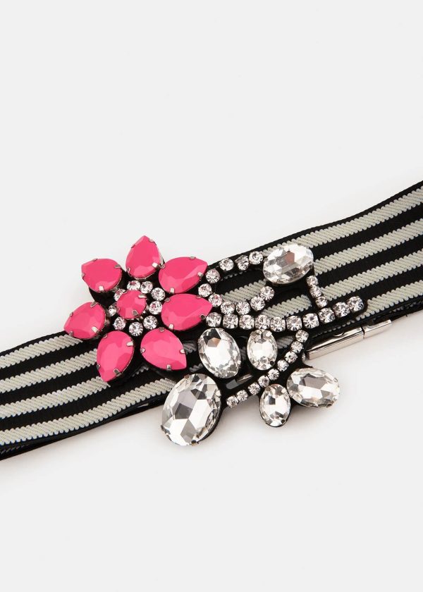 EA Vavalon flower stone belt in pink Online