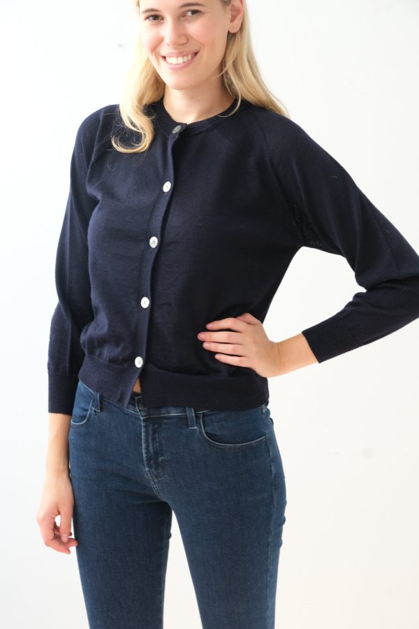 BR Nelle knit cardi in navy Discount