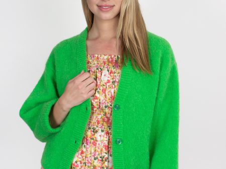 American Vintage Pinoberry mohair-blend rainette cardigan on Sale