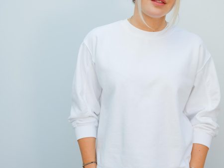 V Addilyn top in white For Cheap