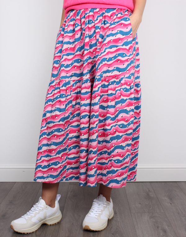 PPL Lea Skirt in Squiggle Star 01 in Pink & Blue For Cheap