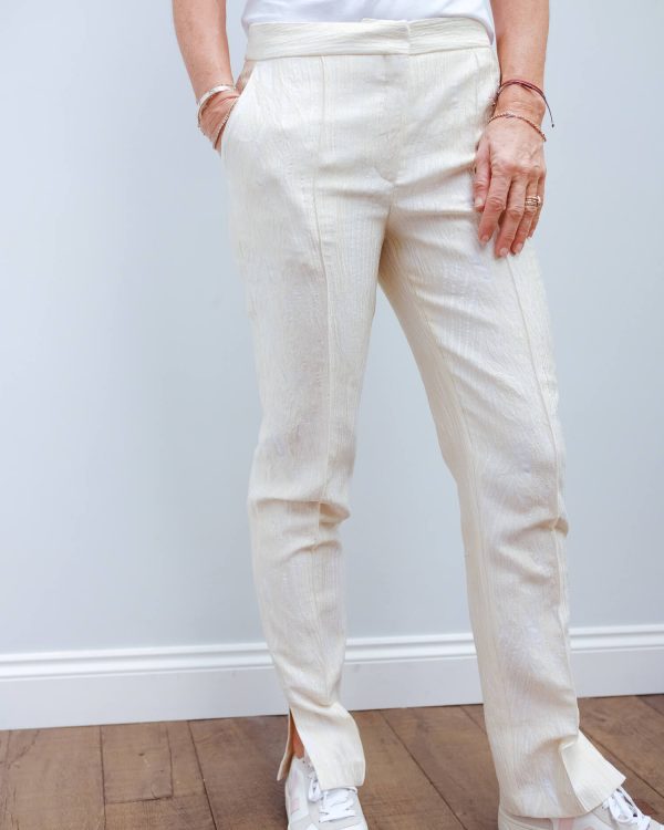 BMB Lingaard trousers in egg white Online Hot Sale