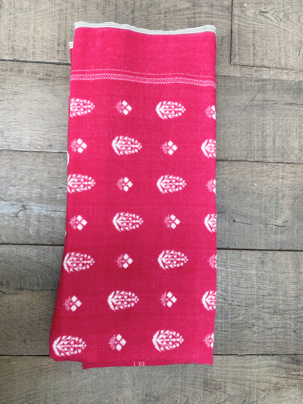 MOISMONT Stamp Print Scarf in Hot Pink For Cheap