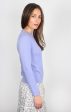 JU Smiley Long Sleeve Sweater in Lavandula For Sale