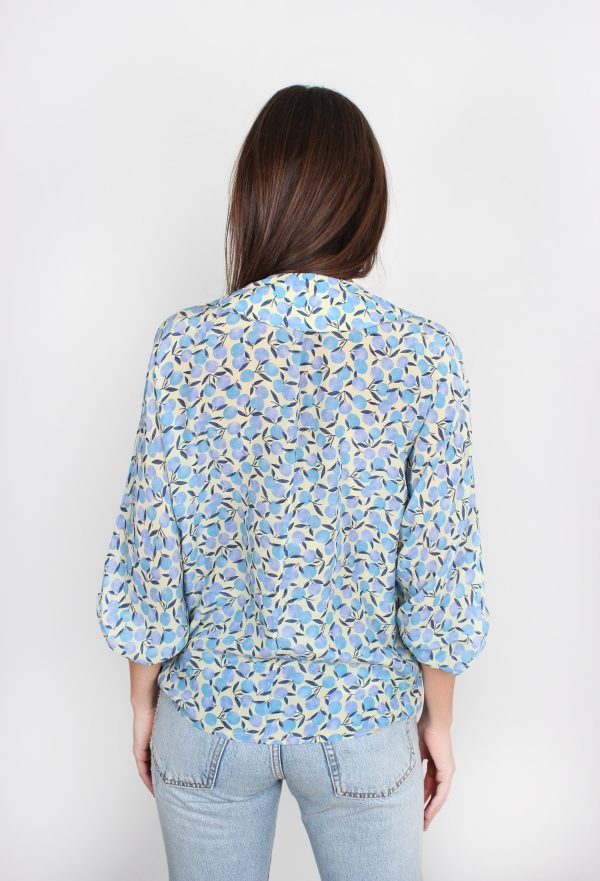 PPL Meena Shirt in Clementines 02 in Blue on Yellow Online Hot Sale