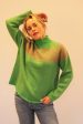 JU Nordic Winter Sweater in Bright Green & Grey Online Hot Sale