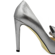 Valentino  Bow D Orsay Silver  Heels - Women s 37.5 Online Hot Sale