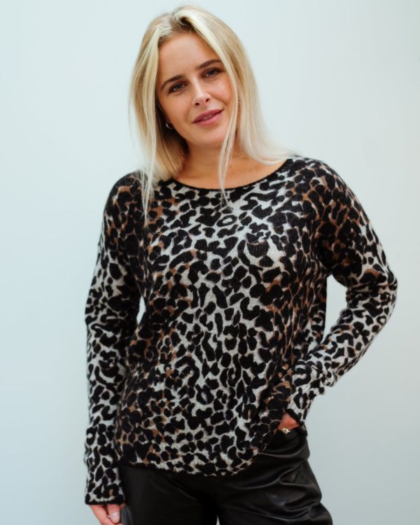 360 Frankie Leopard Knit Online Hot Sale