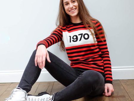 BF 1970 Striped jumper in red Online Hot Sale