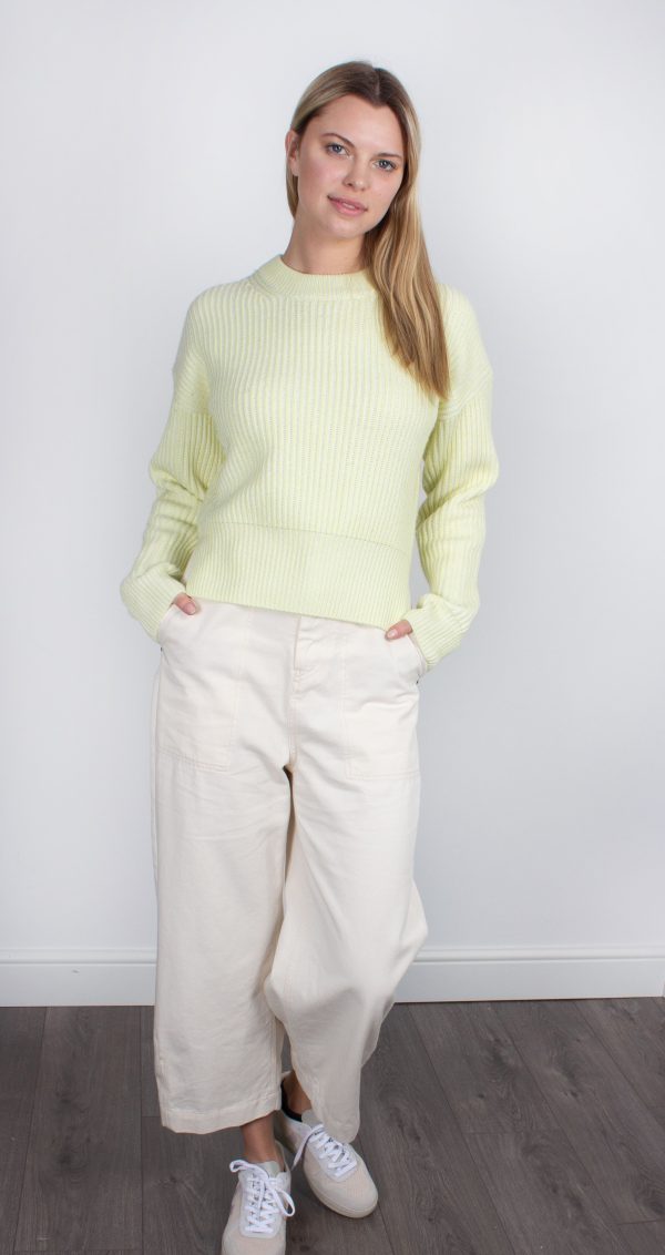 Joseph cotton-blend round-neck sulphur jumper Fashion