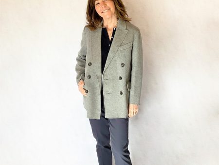 MM Vieste Wool Jacket in Grey Melange Discount