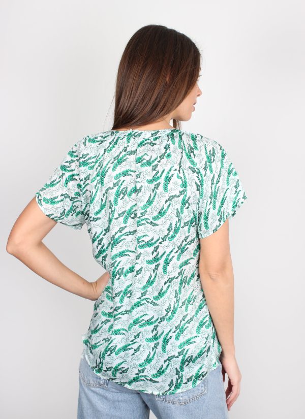 PPL Jack Open Tee in Fern 01 in Green & White Online now