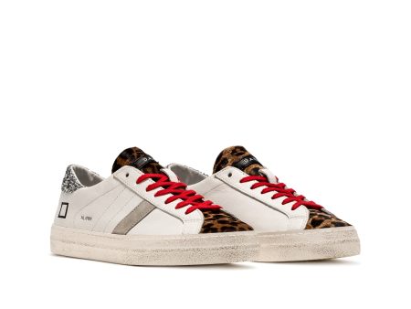 D.A.T.E Hill Low Pony in White Leopard on Sale