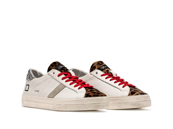 D.A.T.E Hill Low Pony in White Leopard on Sale