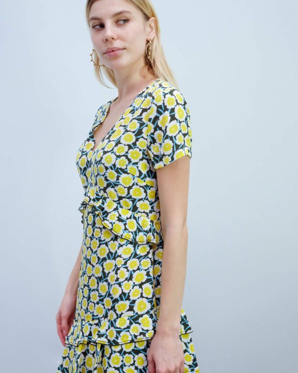 DVF Glenys dress in daisies canteen For Cheap