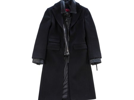 Dsquared2 Wool Leather Coat - Women s 42 on Sale