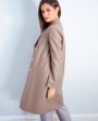 HWL Pressed wool overcoat in taupe For Cheap