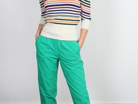 BR Pizzy Cotton Trousers in Emerald Cheap