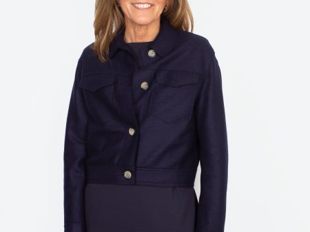 HWL A3431 Western Jacket in Navy Blue Cheap