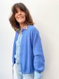 EA Zetting Cashmere Blend Cardi in Halogen Blue For Sale