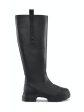 GANNI S1527 Recycled Rubber Country Boots in Black For Cheap