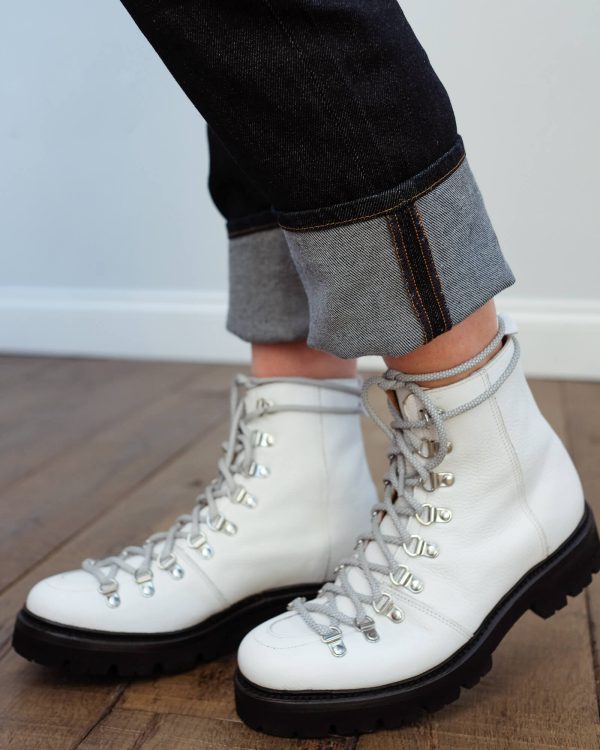 Grenson Nanette ski boot in white softie on Sale