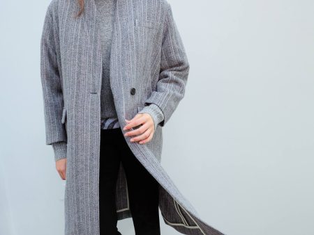 IM Henlo coat in greyish blue For Sale