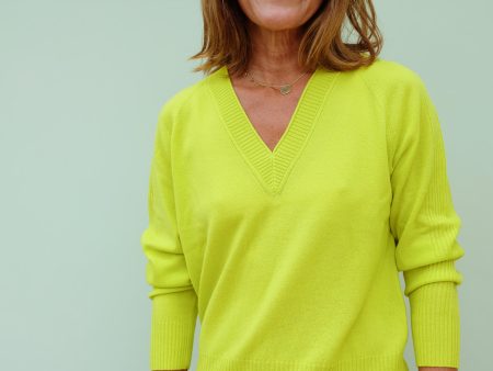 R&B Gio cashmere in lime Discount