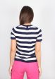 JU Stripe Smiley Short Sleeve Jumper in Cloud Dancer Online Hot Sale