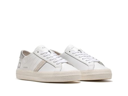 D.A.T.E Hill Low Vintage Calf in White Silver Supply